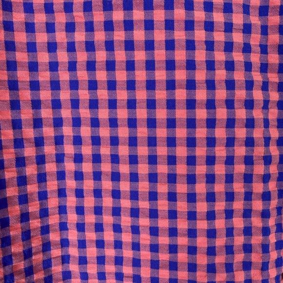 Daniel Cremieux Purple & Coral Buffalo Plaid Button Down Dress Shirt size Large - Picture 2 of 7